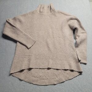 Madewell Women's Size Medium Tan Soft‎ Turtleneck Knit Sweater Midweight Wool